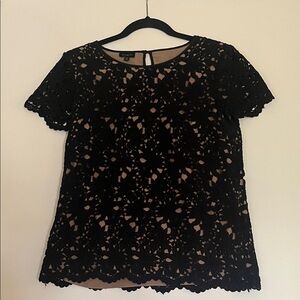 Talbots Black Lace Blouse with lining